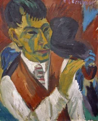 Portrait of Otto Mueller with Pipe